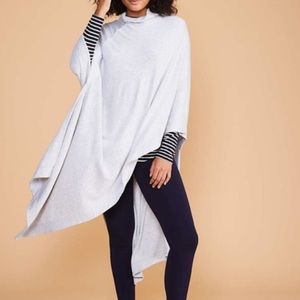 Lou & Grey Signature Soft Long Poncho Grey XS/S
